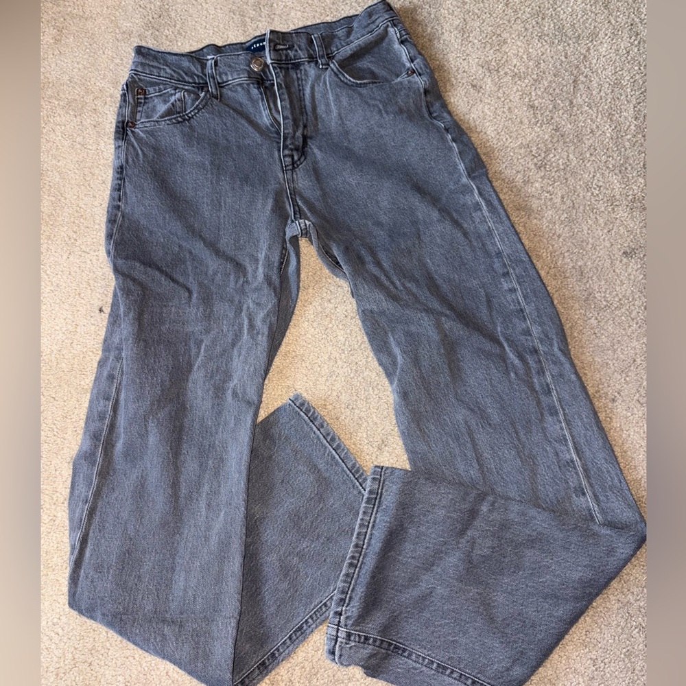 Straight Leg Gray Jeans